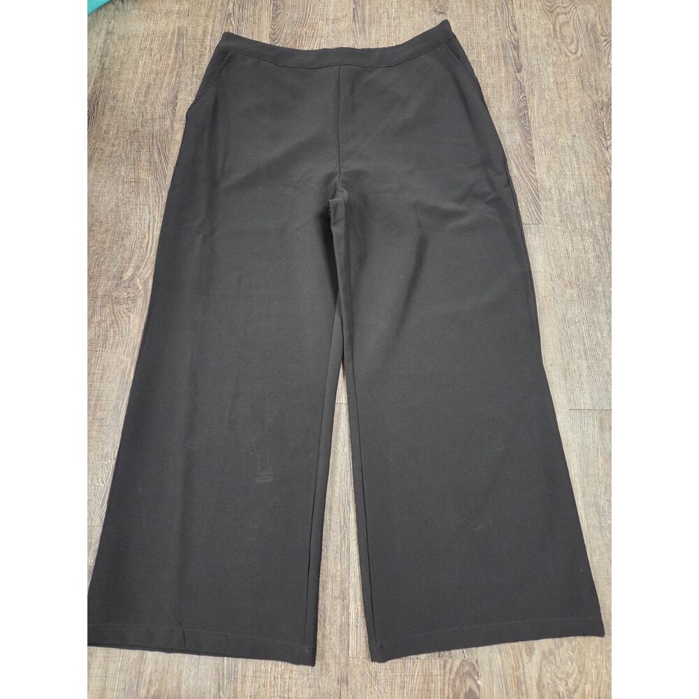 Sincerely Jules Wide Leg Pants Women's Black Trousers Elastic Waist Pull-On XL